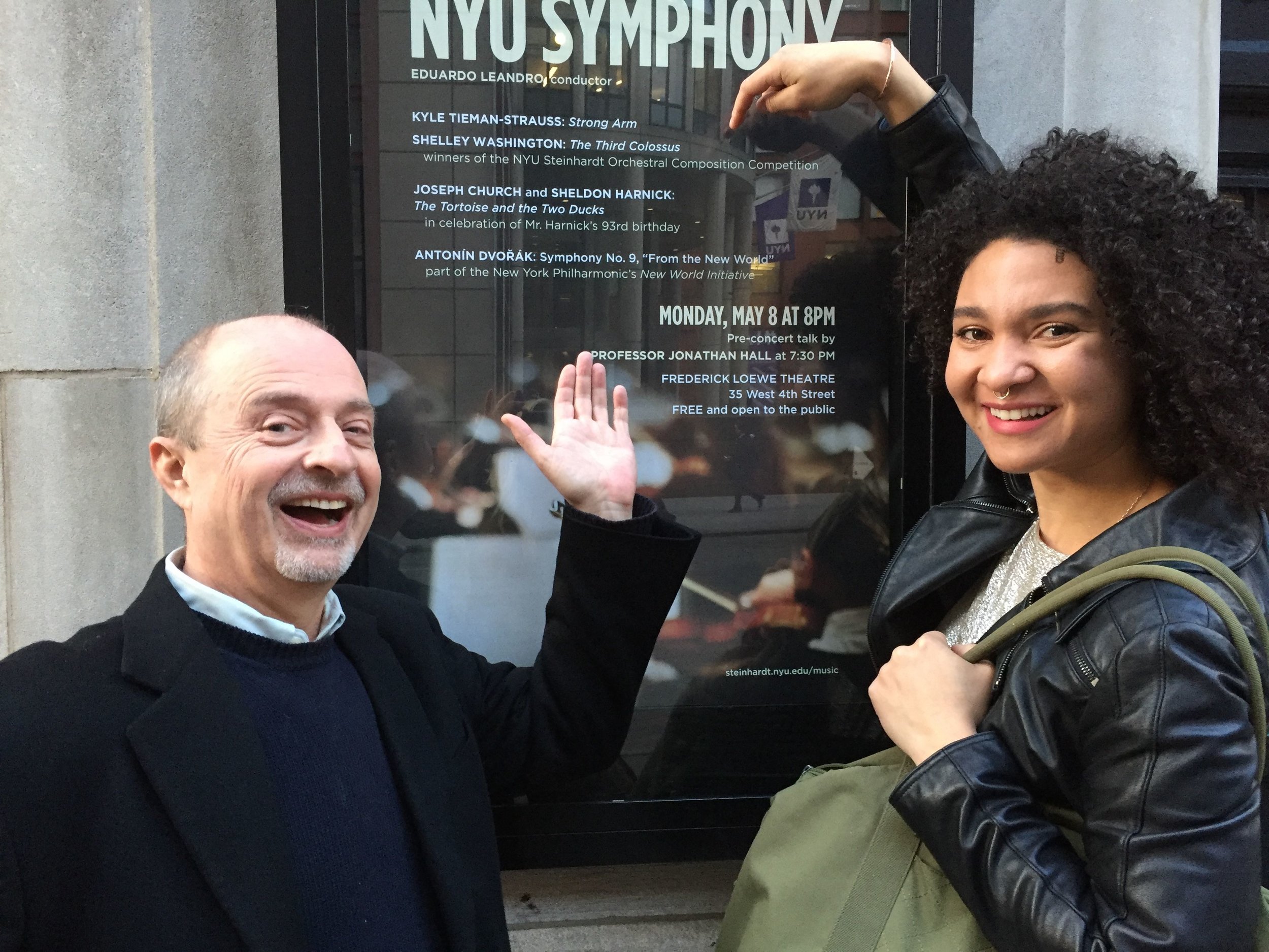 Proud to share the program with my student, friend, and star-to-be, Shelley Washington.