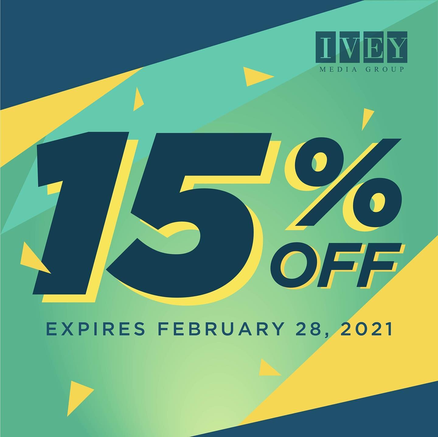 We know you have NEW IDEAS for the NEW YEAR and we want to help you bring that Vision to life THIS YEAR! As a gift, we would like to offer you 15% off your next project with IMG. 
&bull;
Sometimes, all you need is a partner to help walk you through t