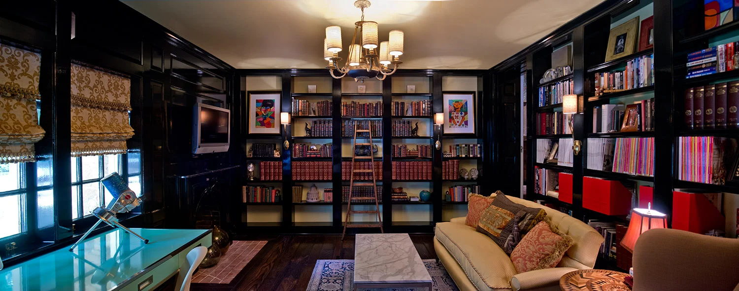 lacquered library