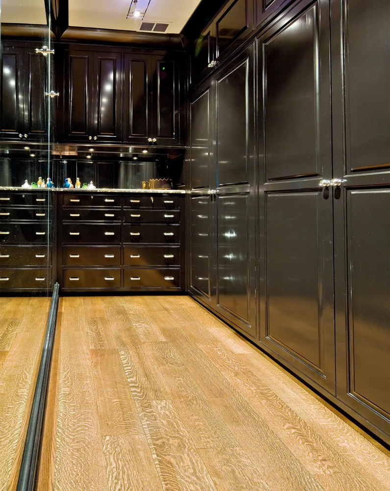 black lacquer closet