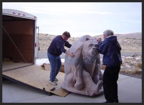 January 2008, the bear arrives and the first thought I had is, “He is one big bubba bear”. I said that many times in the next few days whenever I saw him. I started patting him on the nose and saying “Hi Bubba” whenever I went by, and that’s how he became Bubba.