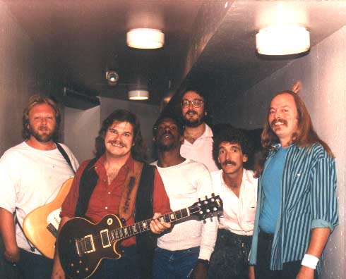  Band #5 1988&nbsp;Danny Ott, me, Gerald Johnson, Sean Finnigan, Jan Ashley and Jon Hurley. In the hallway before opening for Joe Walsh at the Celebrity Theater in Phoeniz, AZ. 