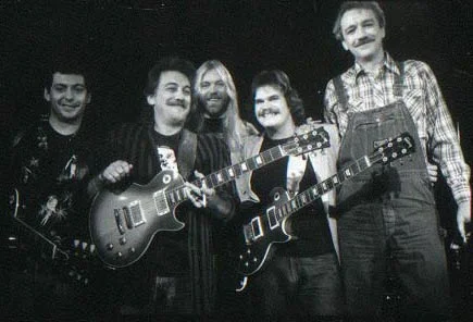 1985 All-star jam The Golden Bear Various shots of Joe Lawing, Dan Toler, Gregg Allman, myself , Mike Finnigan and Calvin Hardy