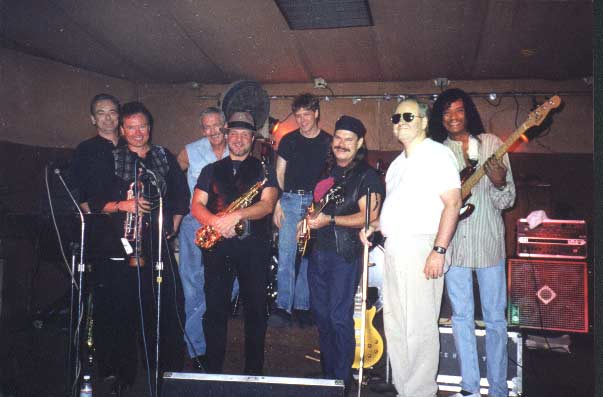  The touring band -&nbsp;Dave Wolford, Les Kepics, Mike Finnigan, Tom Saviano, Mark T. Williams, me, Dwayne Smith and Calvin Hardy.    