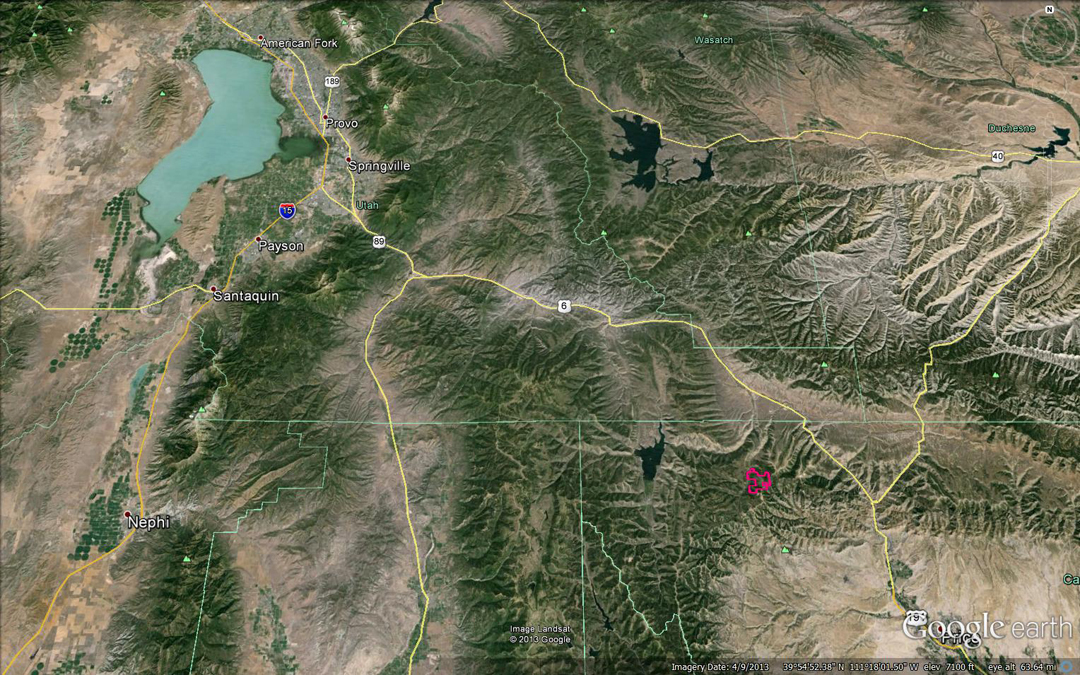 Overview Map - Proximity to Provo, Ut