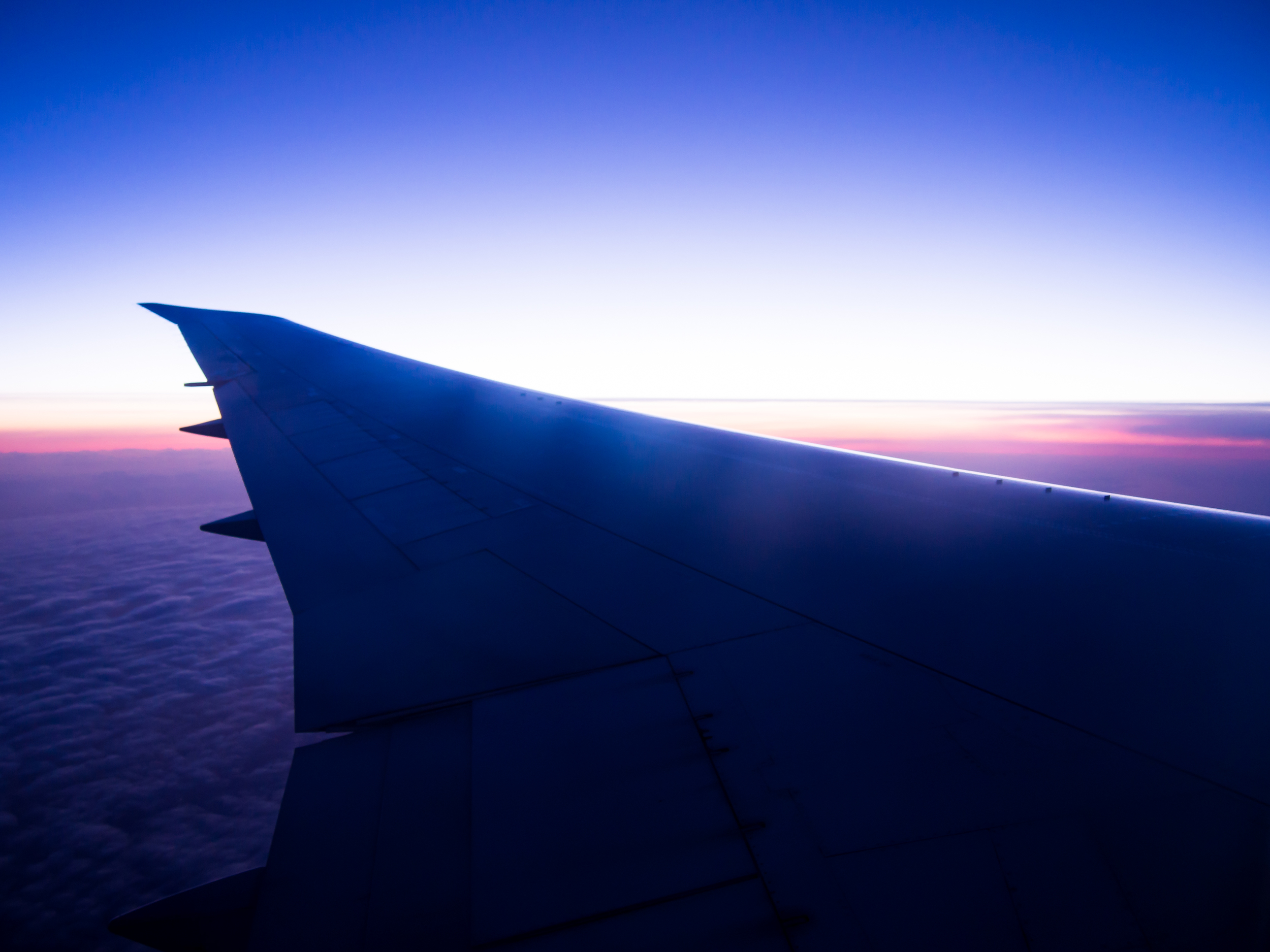 The Sunrise on Sunday outside the window of my seat.