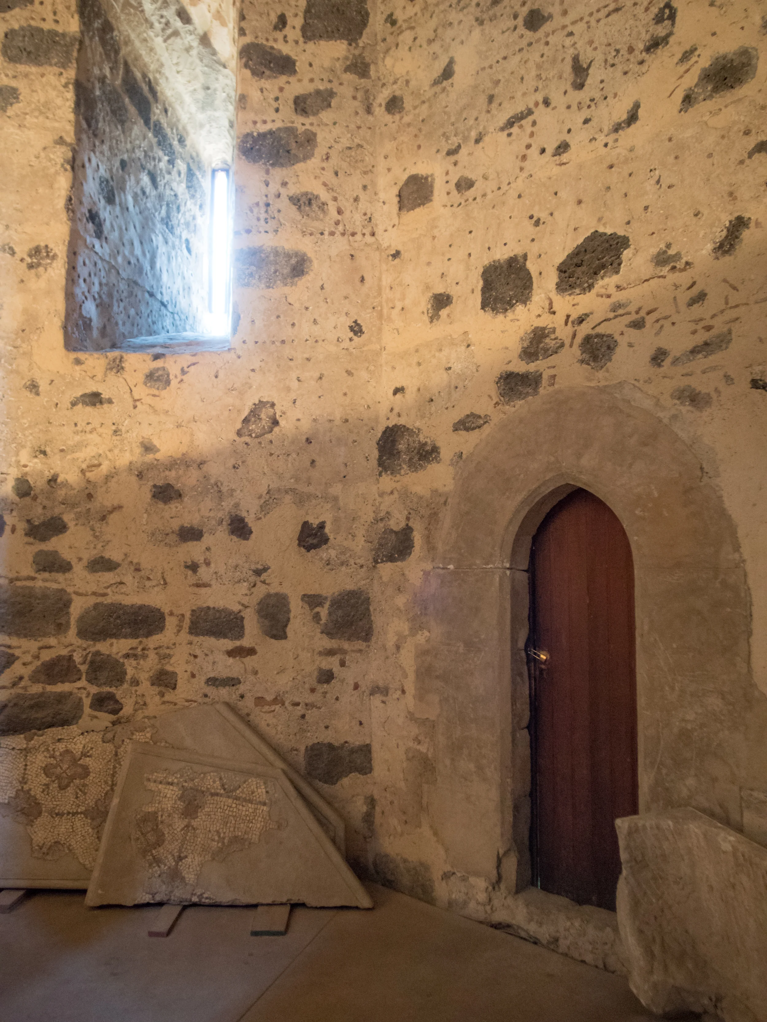 inside one of the old castle walls