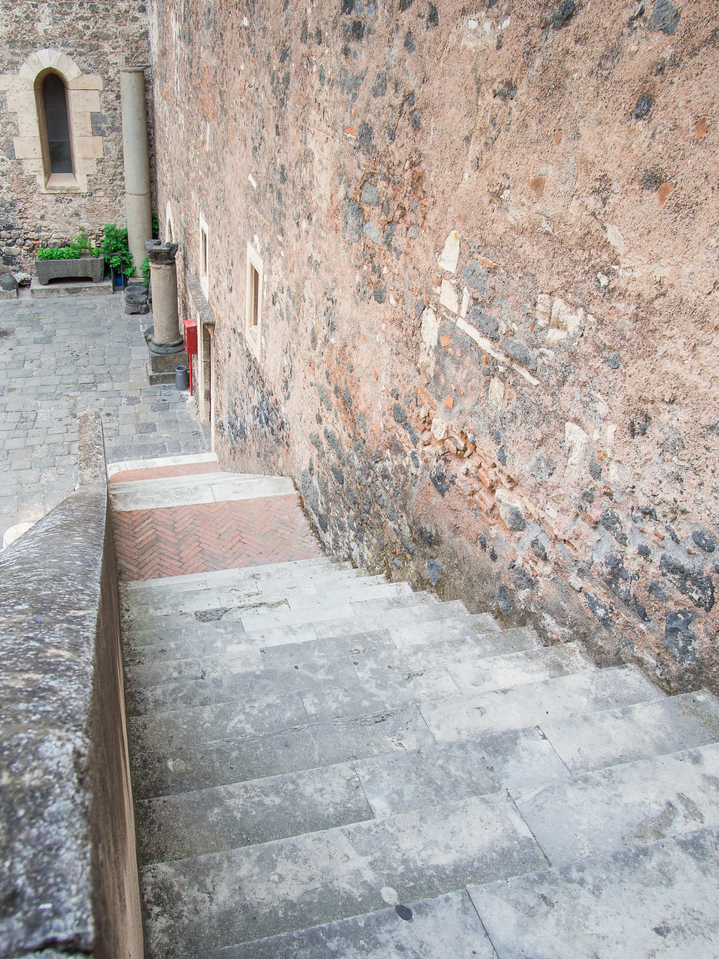 stairs to the courtyard