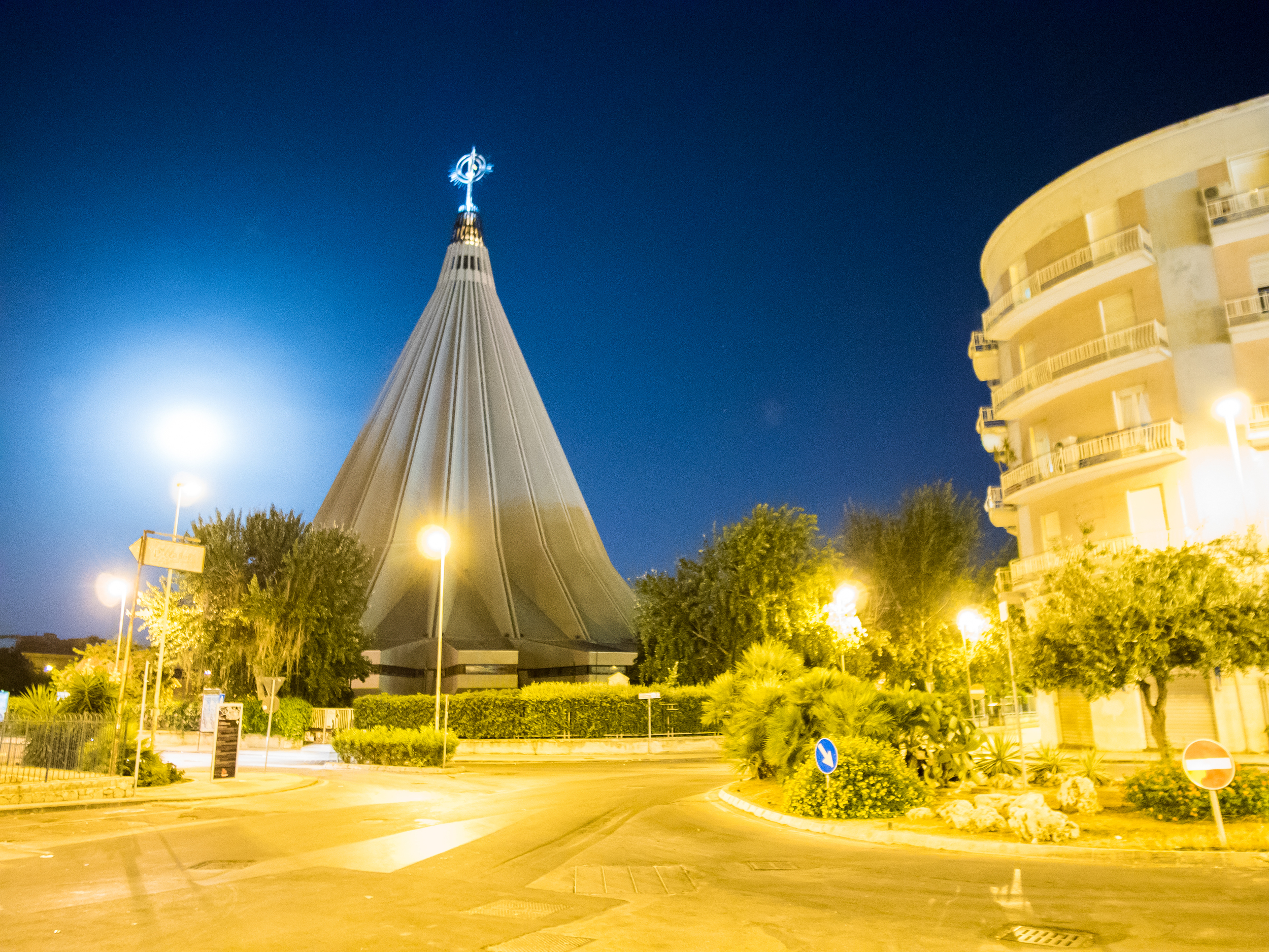 This is probably the tallest building in the area, and it is a giant Catholic Church built to honor the crying statue from Catholicism.
