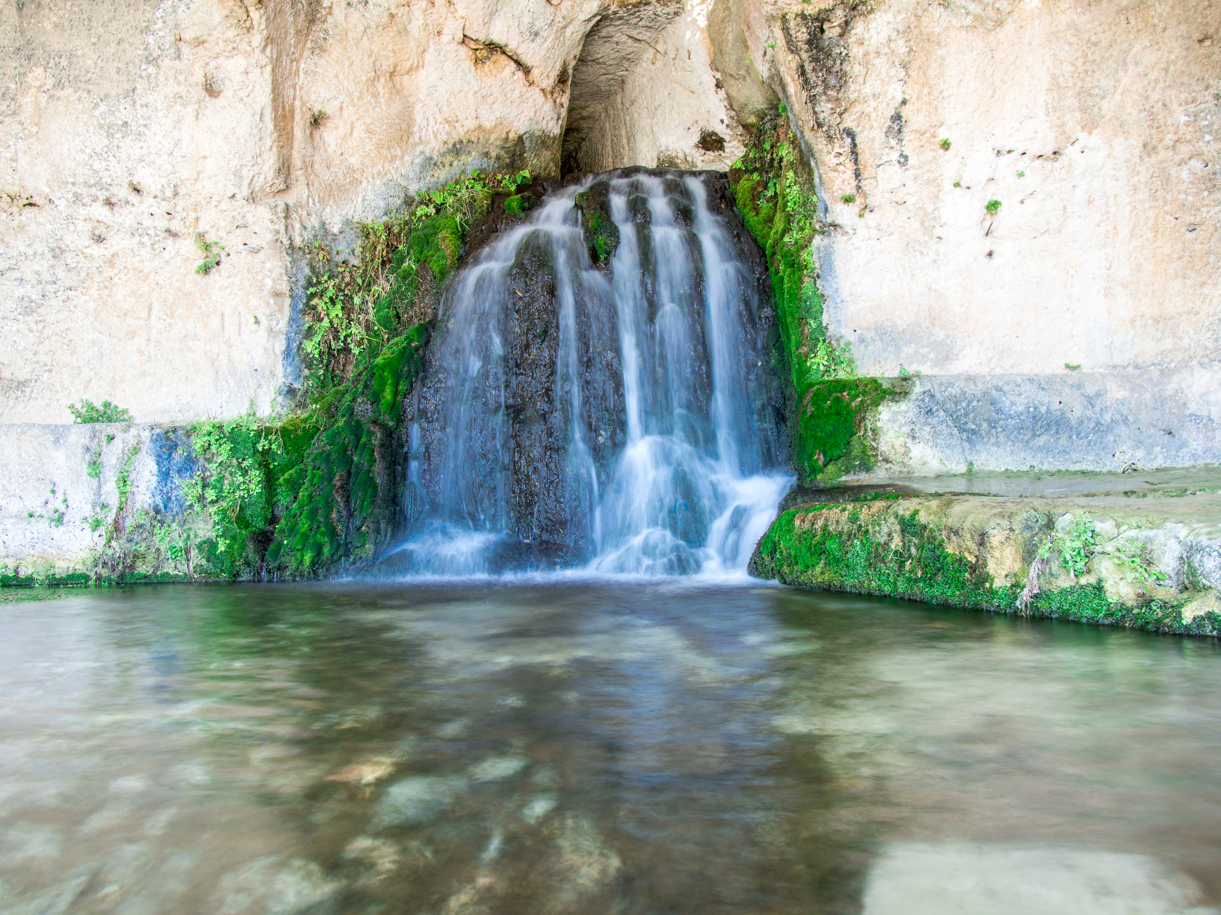 I did explore it a bit and found this waterfall stuck in the rocks at the top of the white cliffs which was a neat surprise.