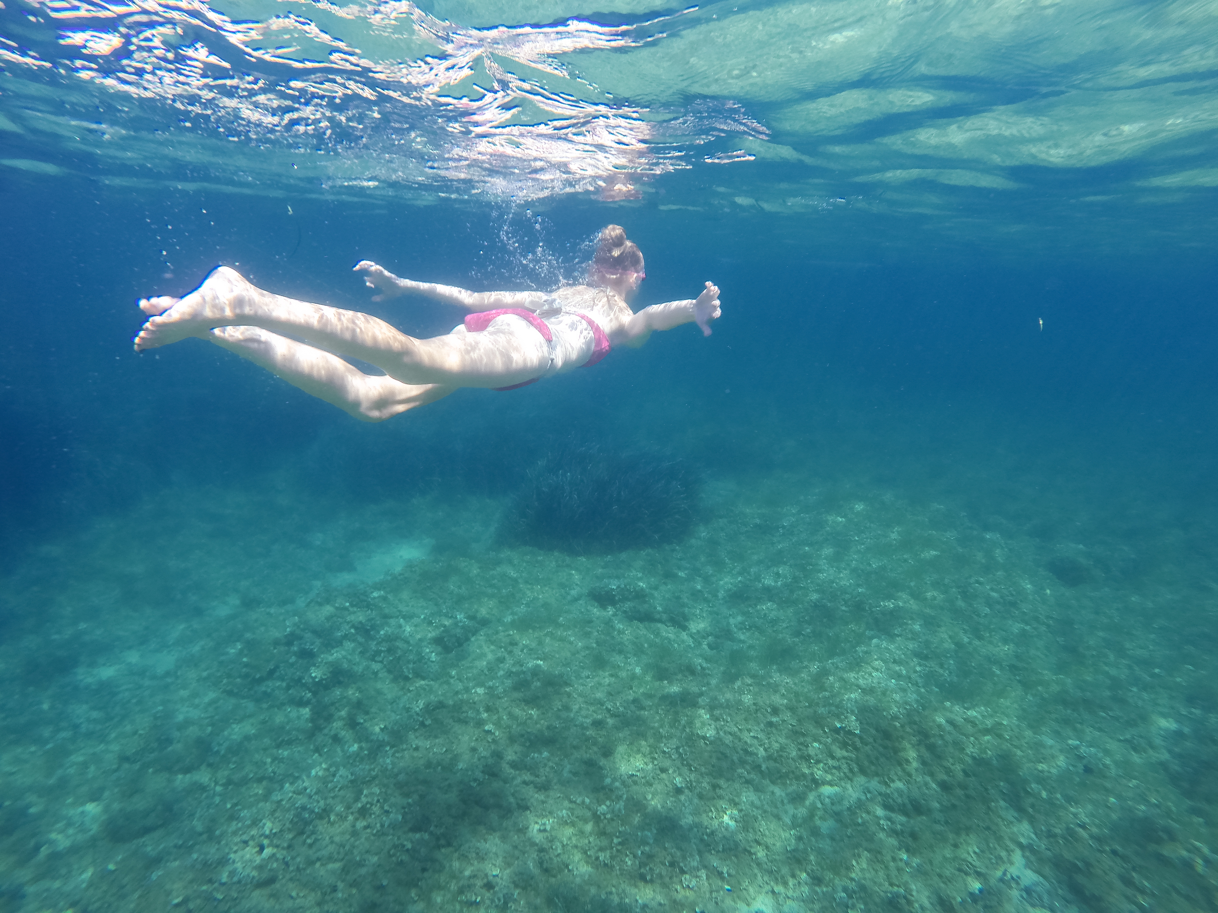 The colors that may be seen in the water and above it are fantastic as it is super clean. The greenish-blue tint is unreal!