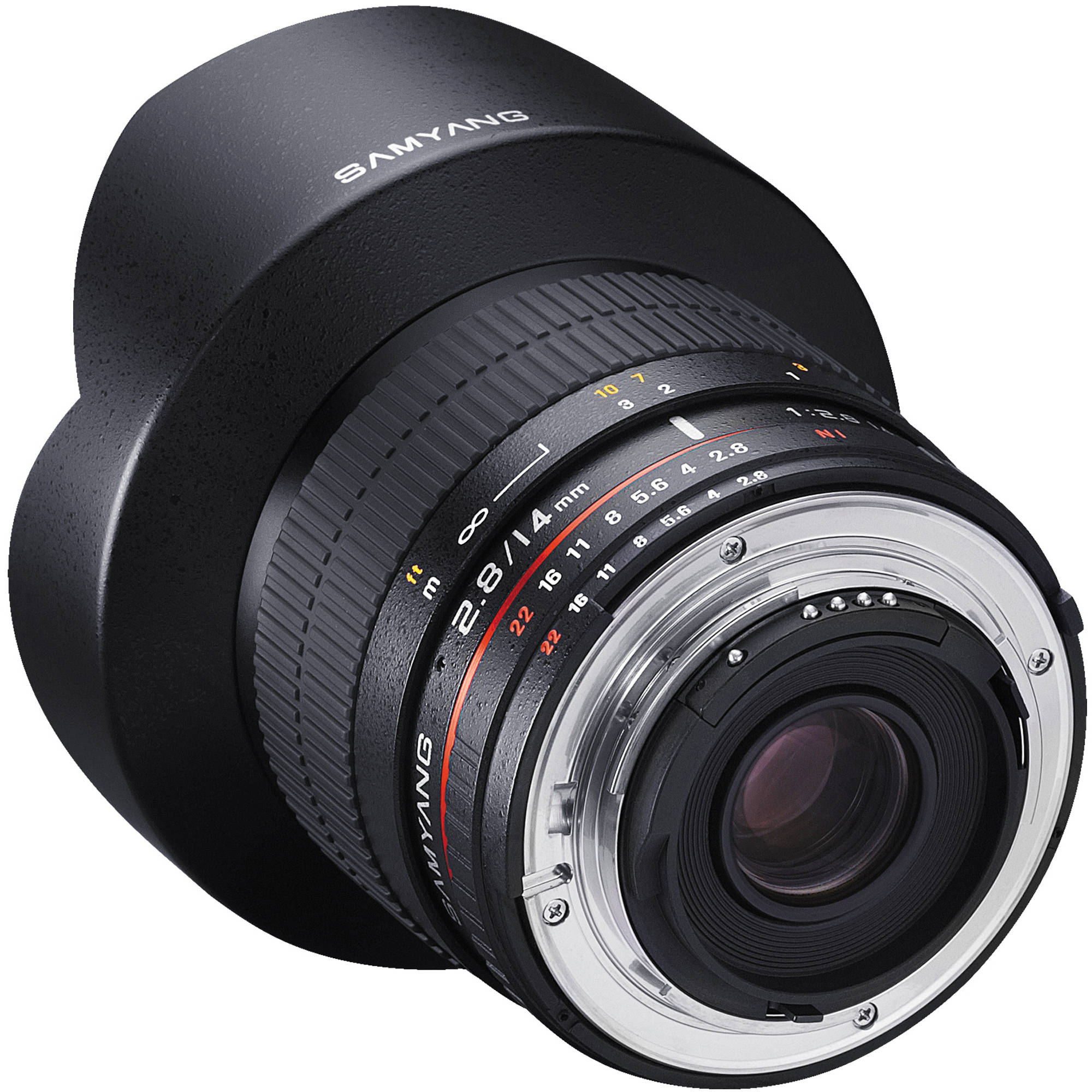 Samyang's model of the same lens with the mount shown.