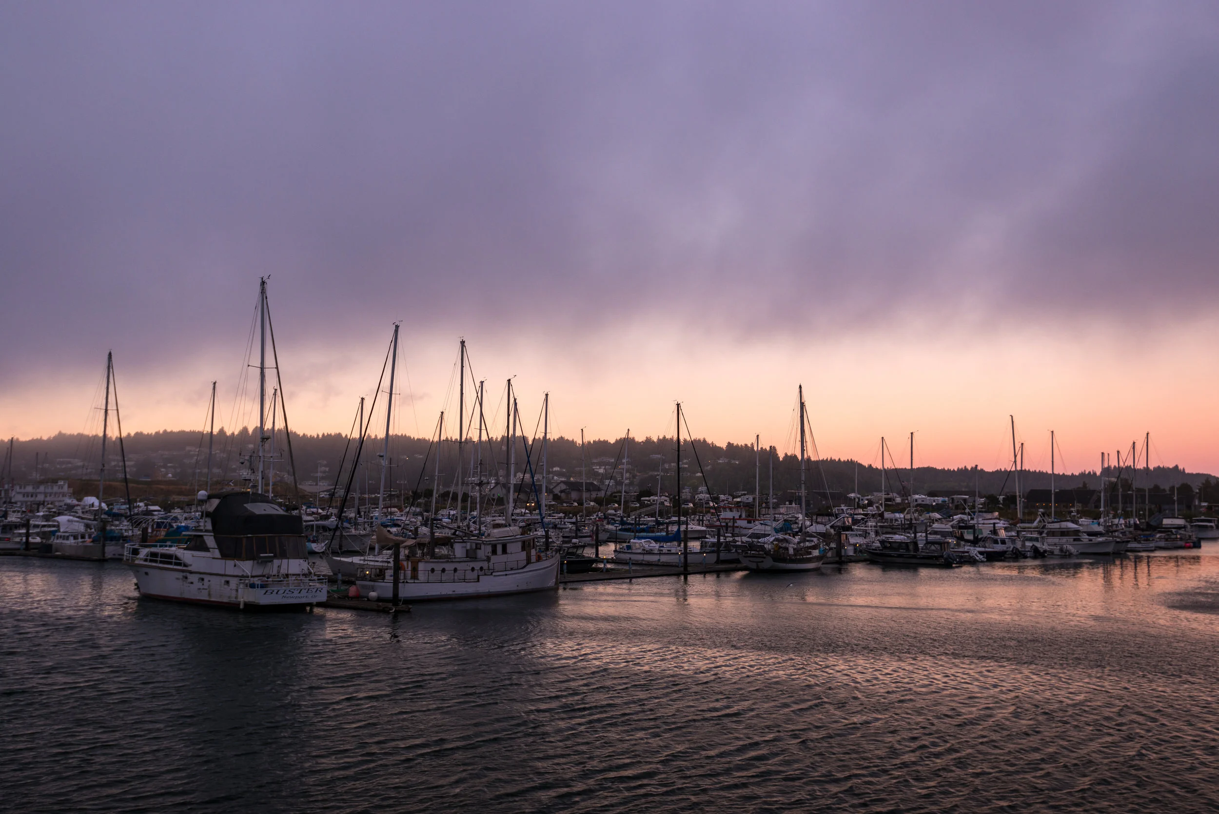The harbor next to Rogue Brewery where we ate.