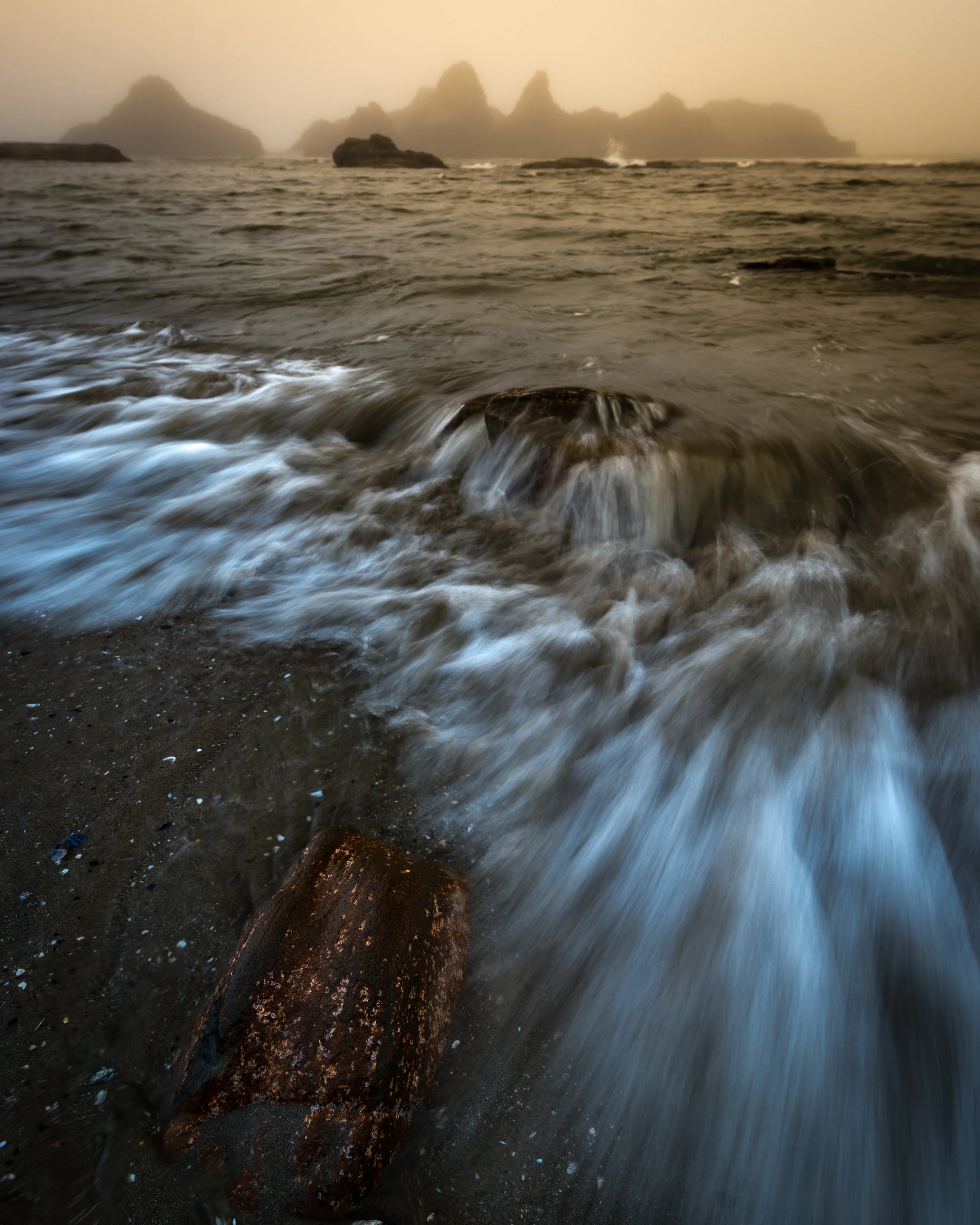 Motion in the waves at Seal Rock.