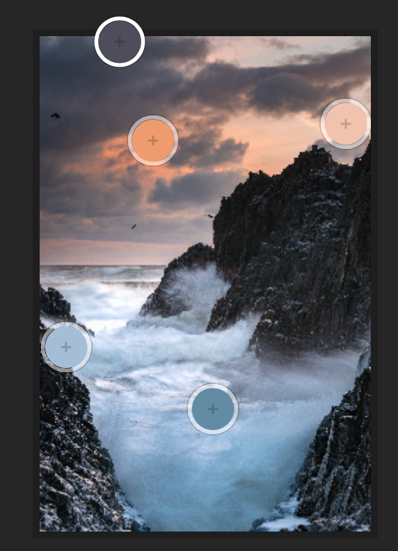 The colors of this image tell a story from the bottom to the top of a coastal sunset. Cooler tones of the Pacific ocean gradually lead into the soft warm sunset creating a nice tension balancing out itself like yin and yang.