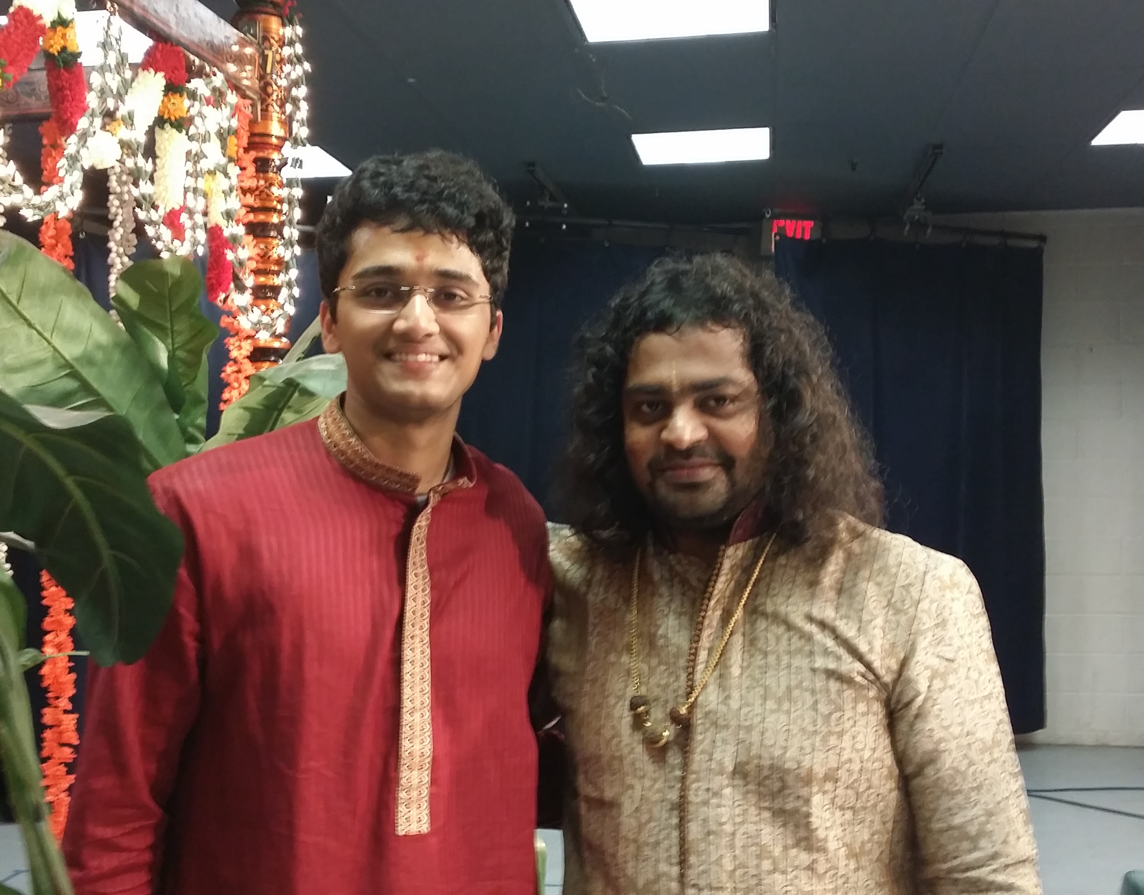 With Sri Patri Satish Kumar, after 'Laya Vinyasam' concert - 2015