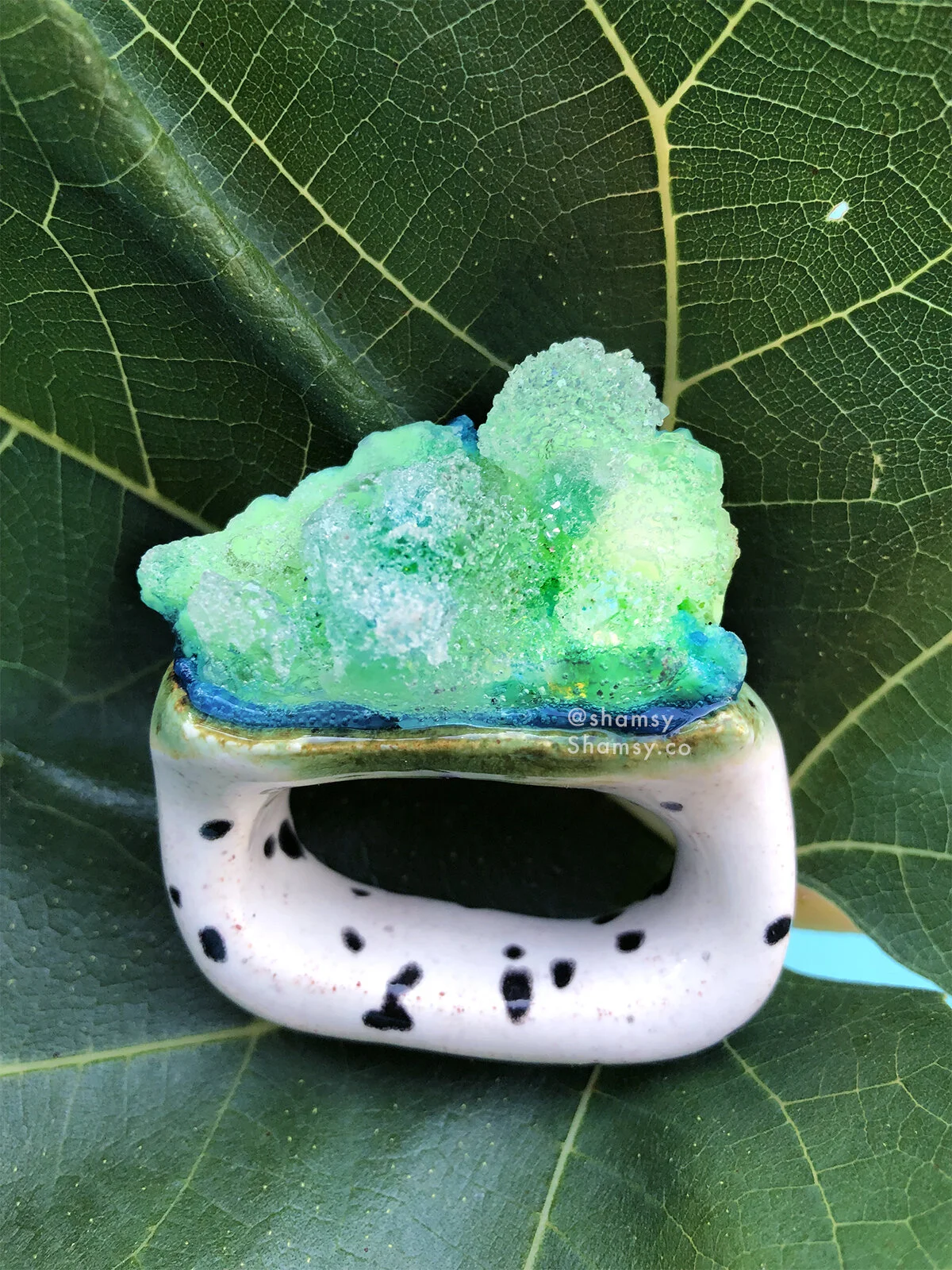 Ice Nugget Shamstone Ring