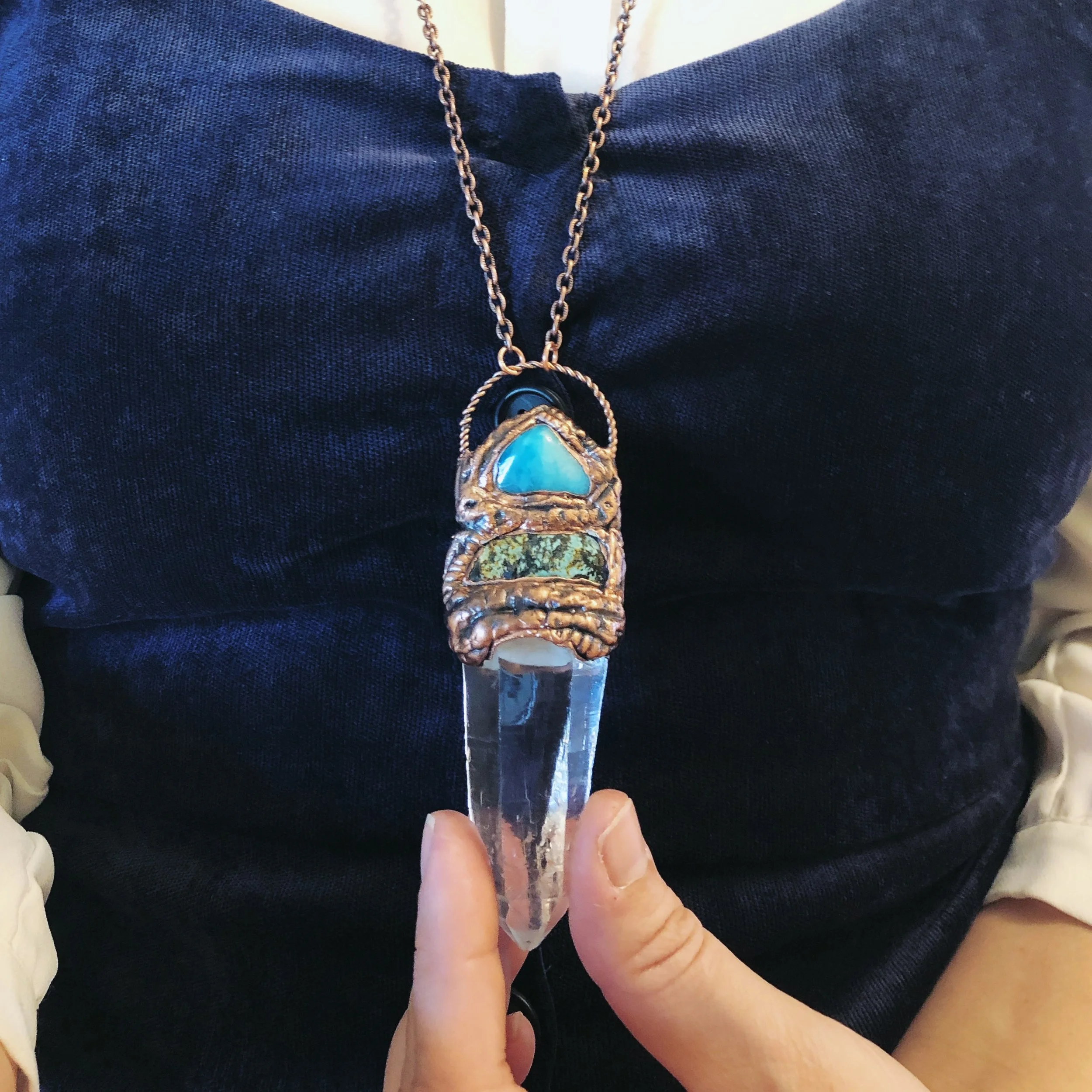 Turquoise Amazonite Wand detail.JPEG