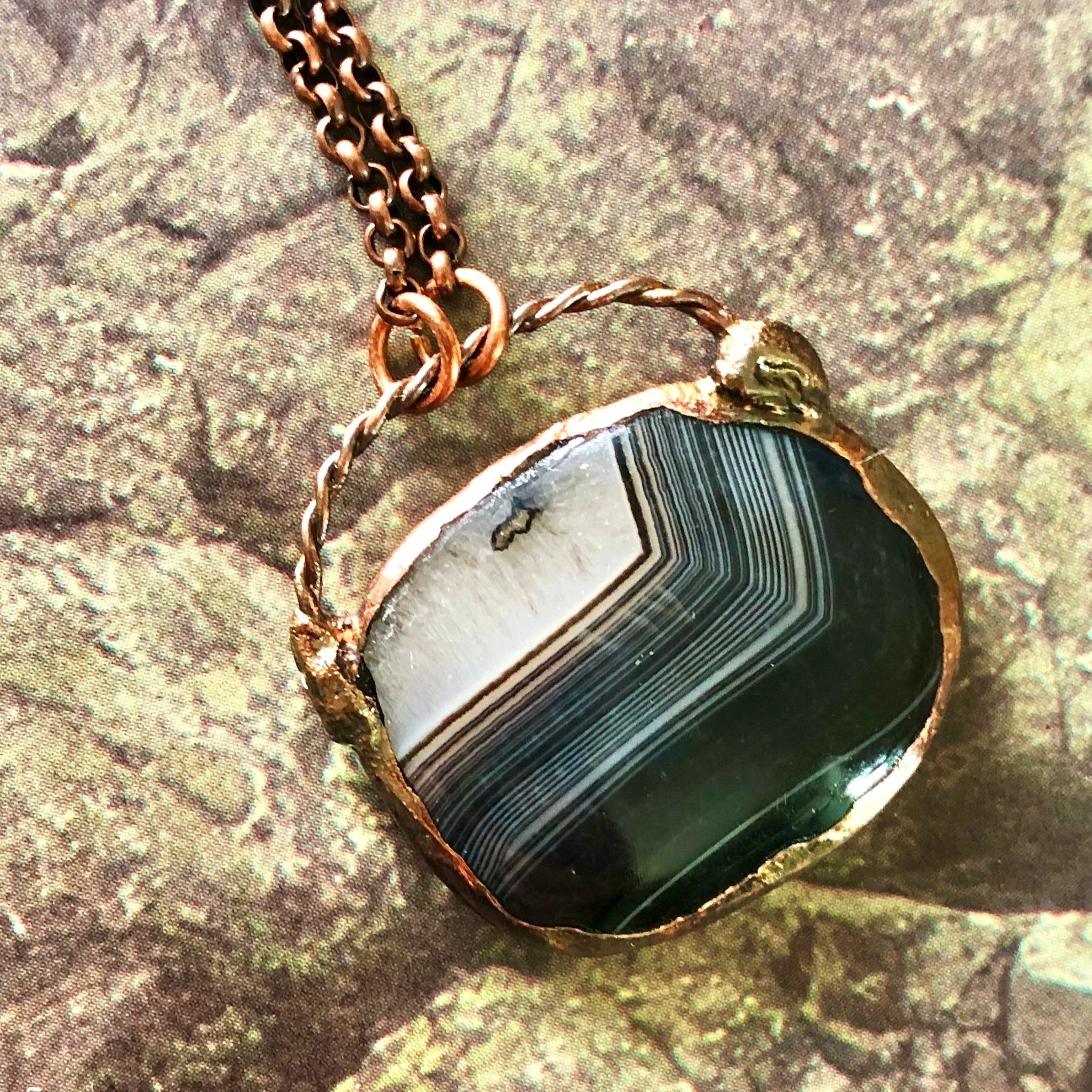 Onyx Path Pendant Necklace