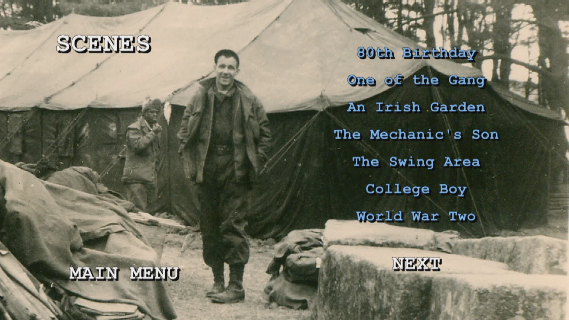 A DVD Menu from a Bolder Legacy Video