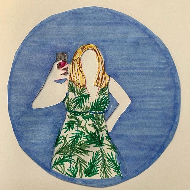 48/100 &bull; marker on paper &bull; i dont know just messing around with some more cut out/silhouette ideas? #the100dayproject #the100dayproject2020 #alyssadoes100days
