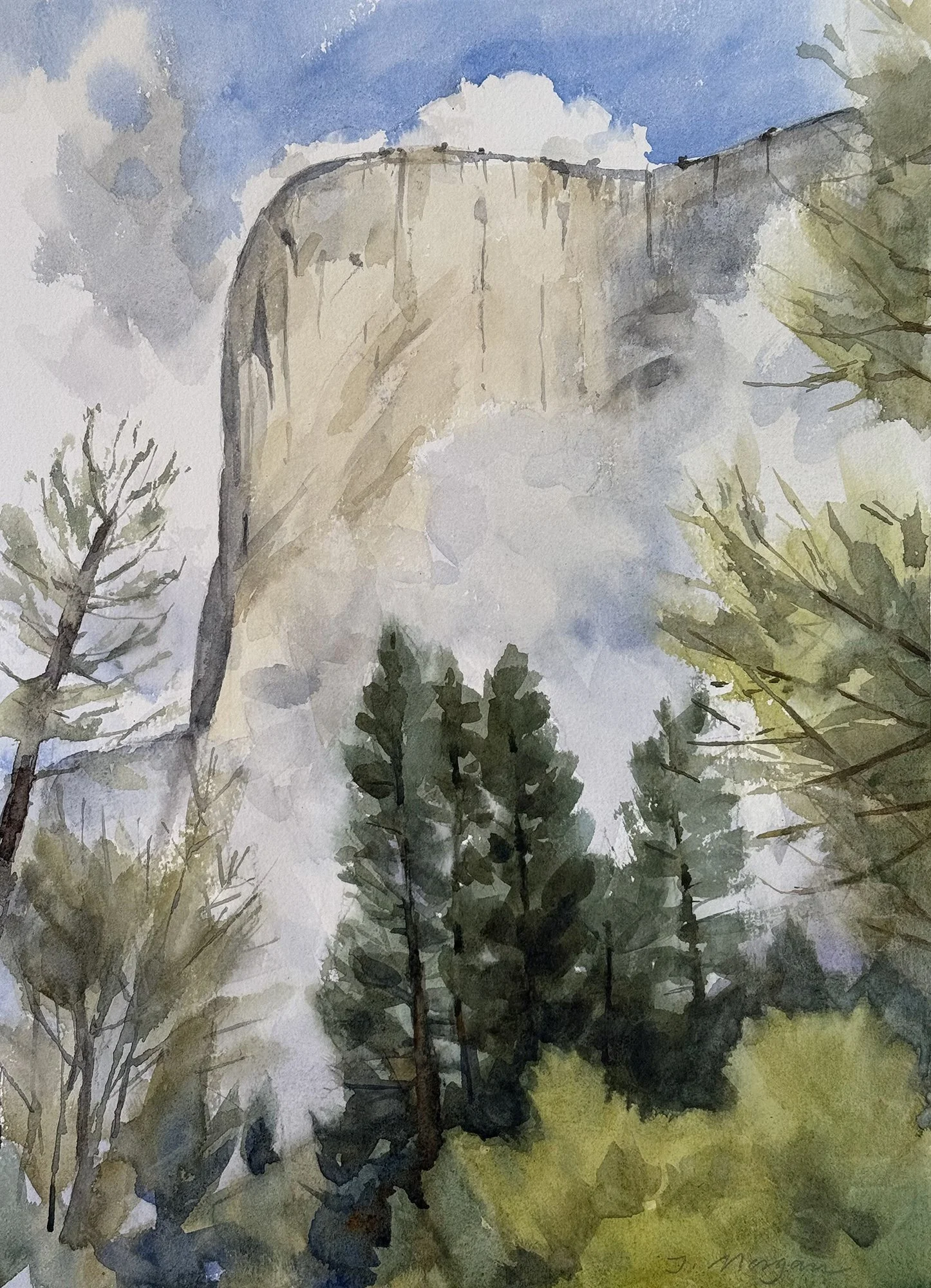   El Capitan   Watercolor, 15” x 11” 