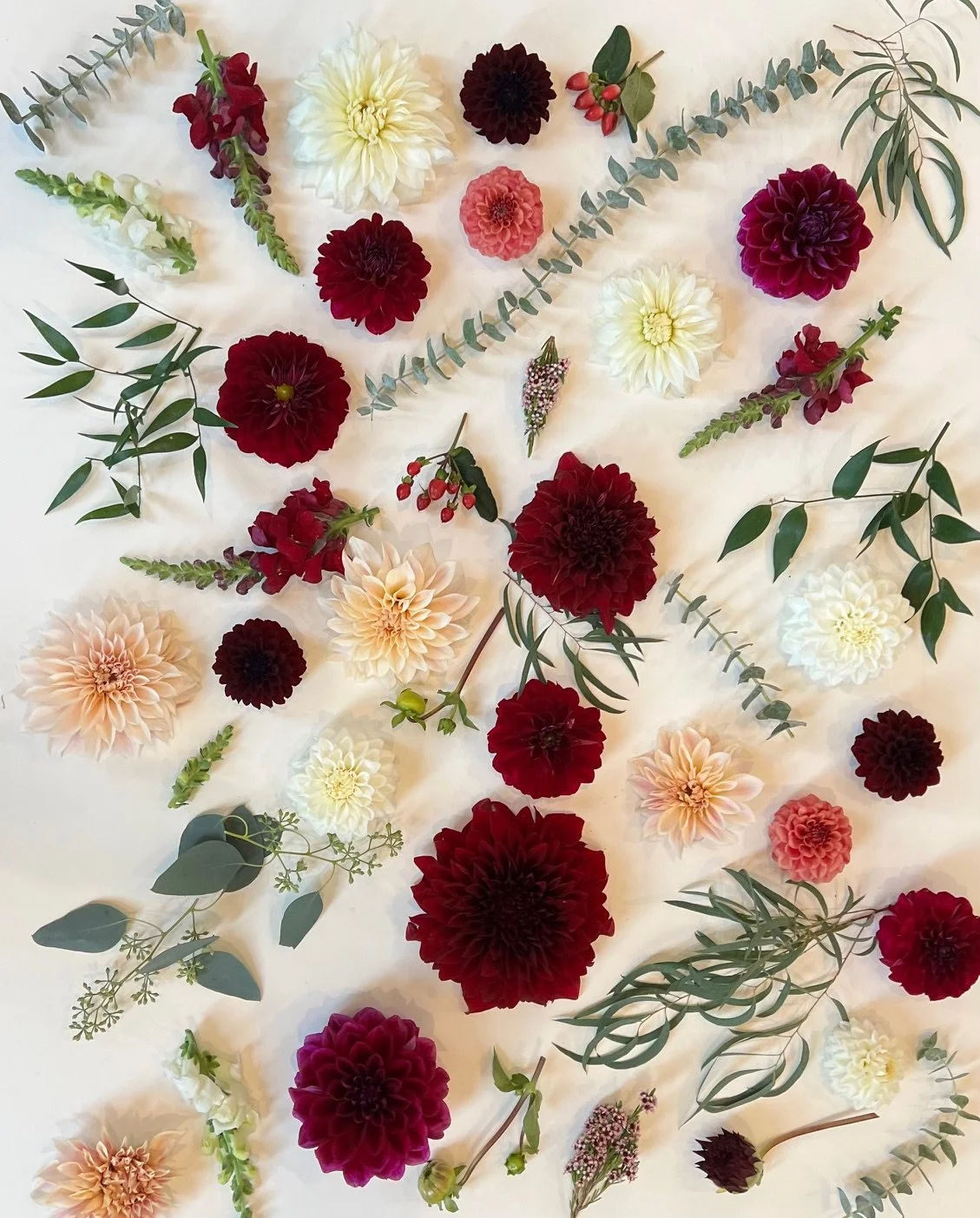 Maroon, Blush &amp; Ivory