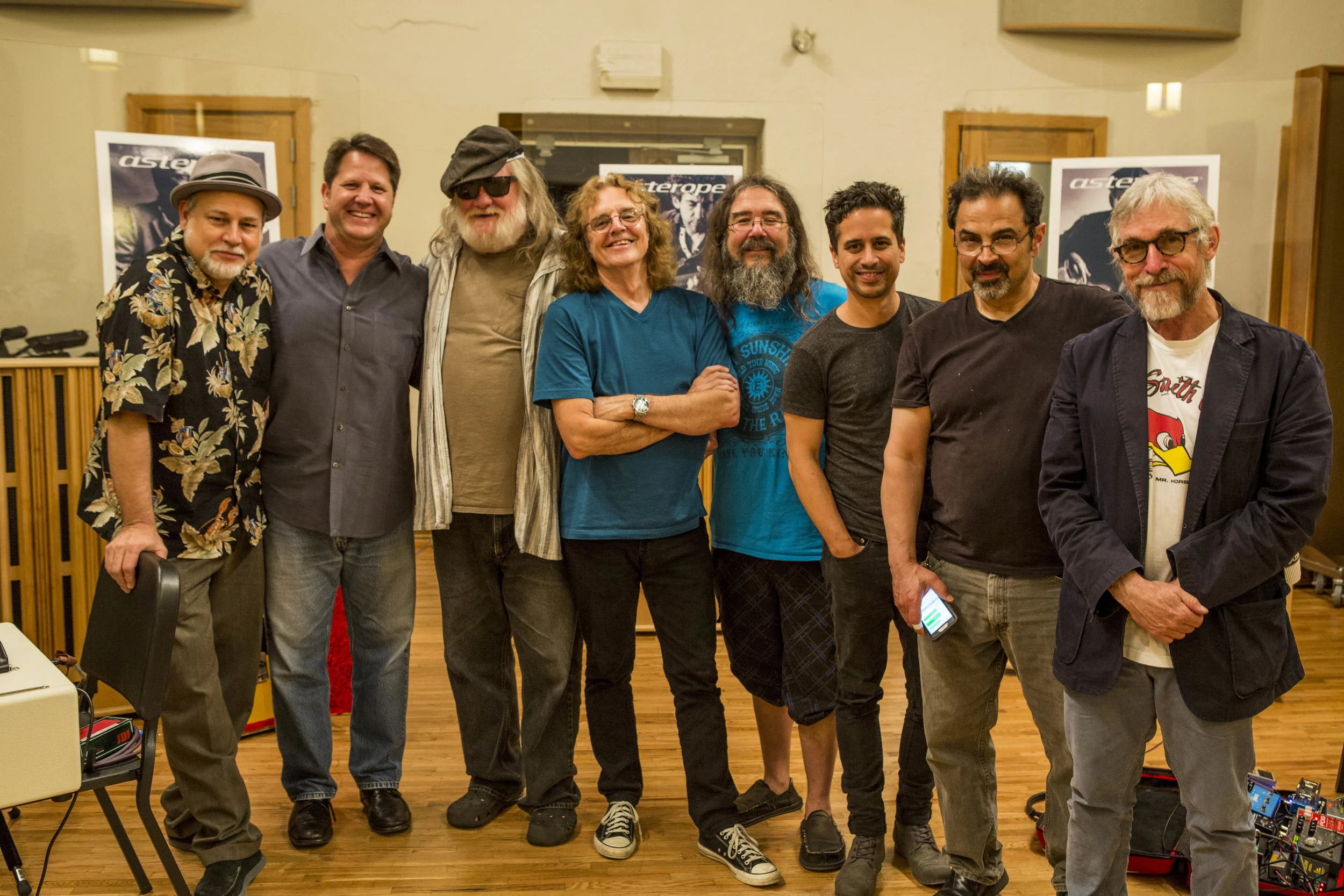 The band (from left to right) - Dave Pomeroy, Dariush Rad, Johnny Neel, Michael Spriggs, Tony Gerber, Corey Congilio, Sam Bacco and Russ Pahl Photo by Ed Rode