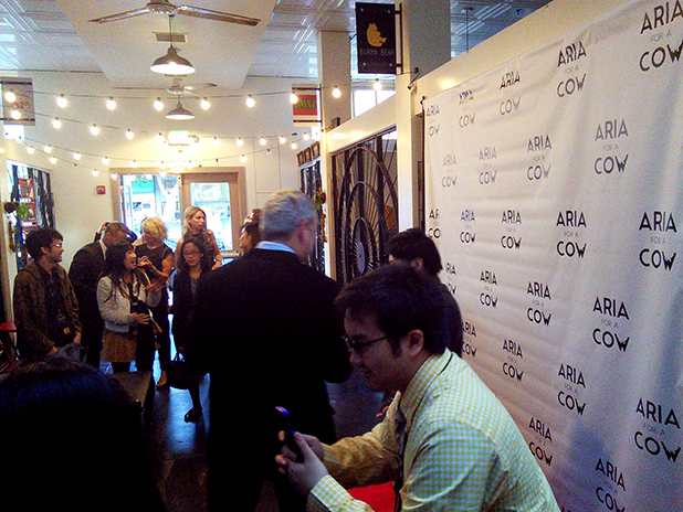 People arriving for wrap party