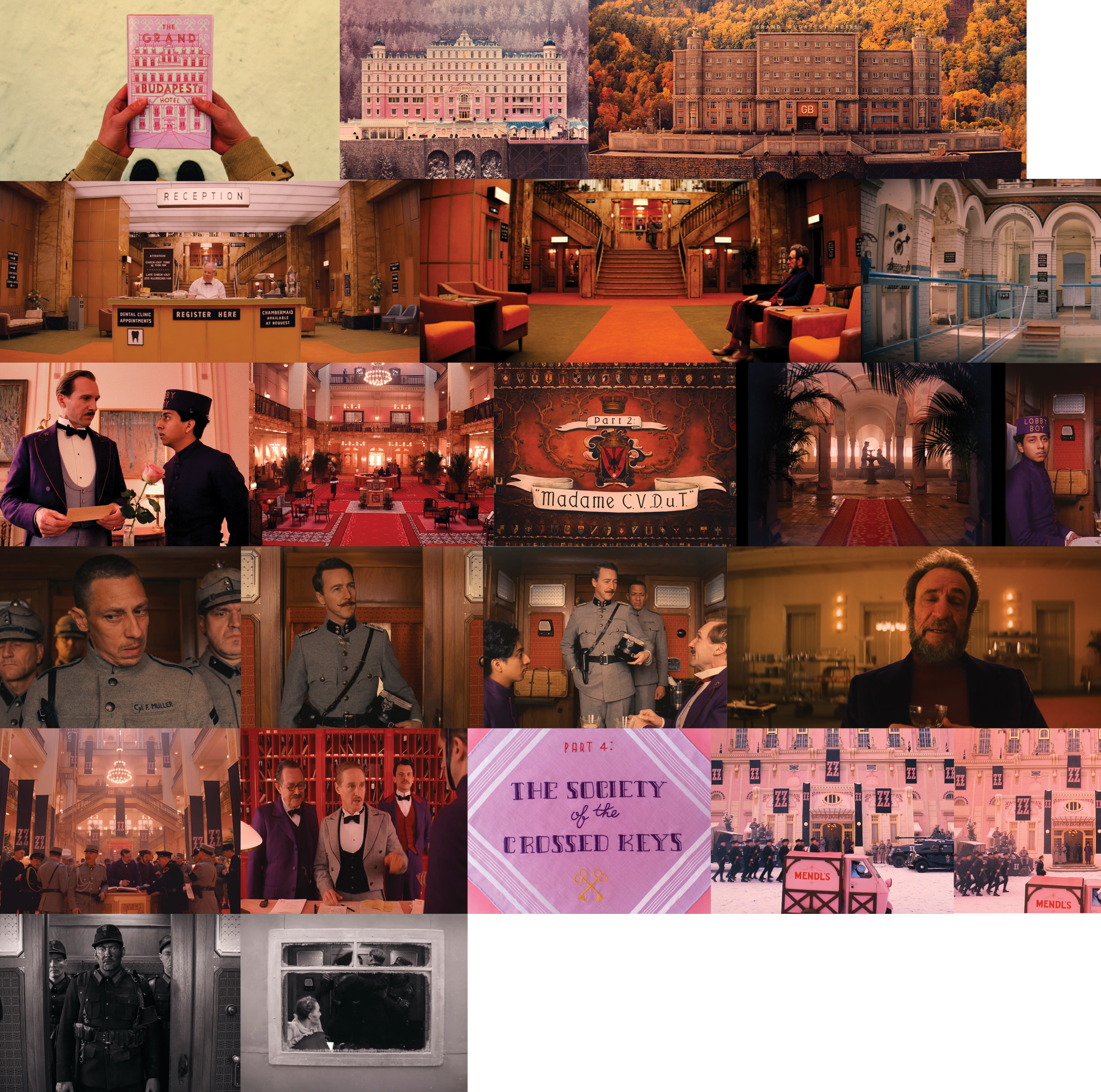 Screenshots from "The Grand Budapest Hotel"