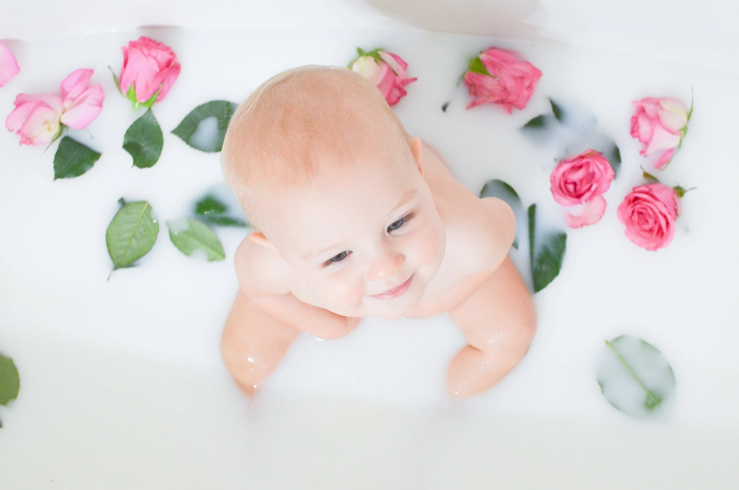milk bath baby