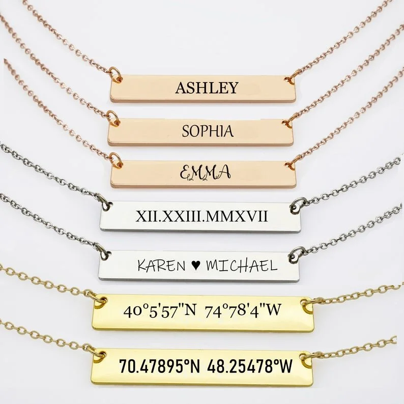 Gold Bar Necklace