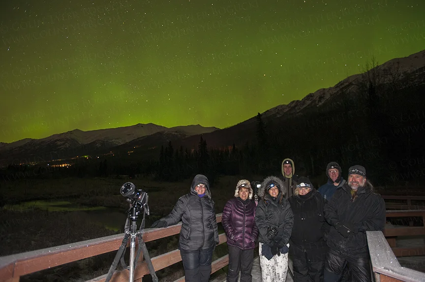 Aurora Photography Class at the Eagle River Nature Center, January 30, 2016