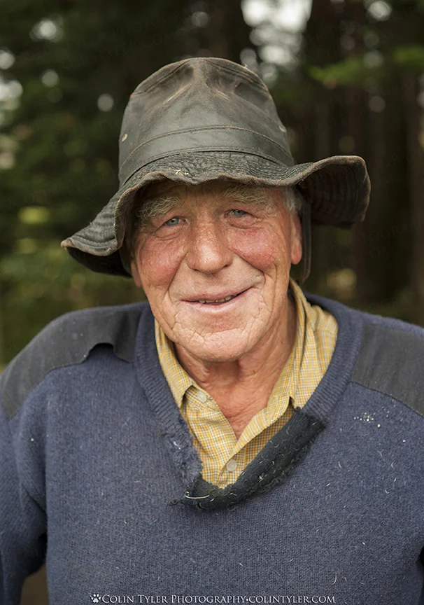 Bruce, the quintessential Kiwi sheep farmer, Dannevirke, North Island