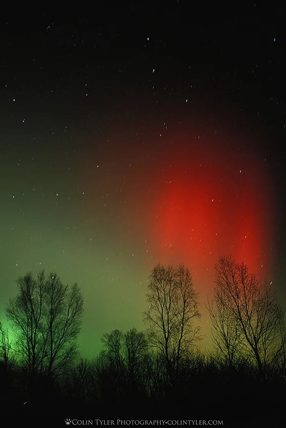 Aurora borealis near Outing