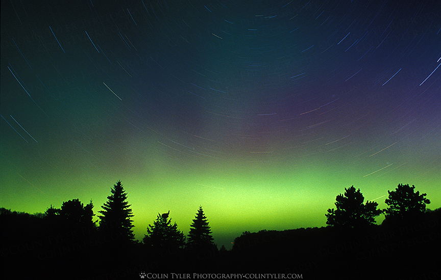 Aurora borealis at Wild River State Park