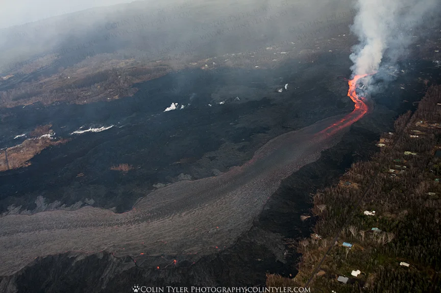 Fissure 8 and the lava river, Lower Puna.