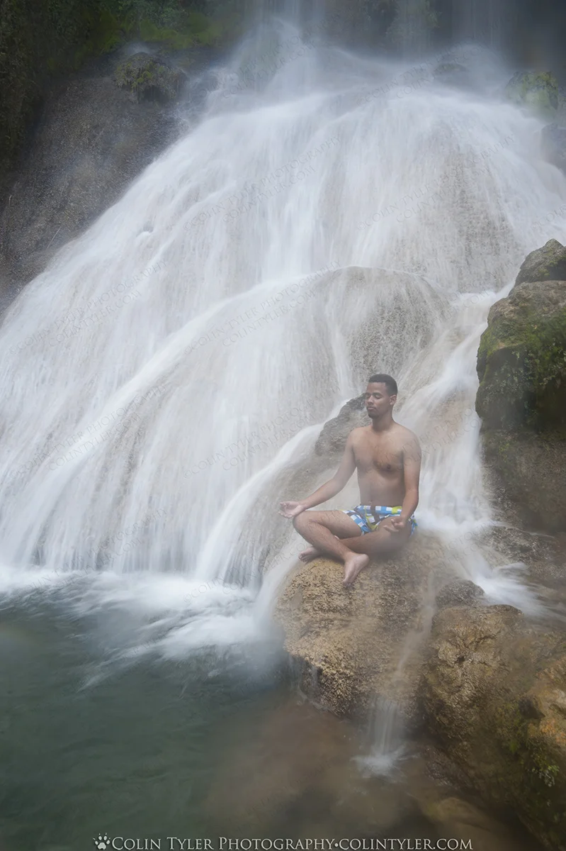 Our Guide, Gelin Eguinosa, in Meditation, Hanabania River, El Nicho National Park