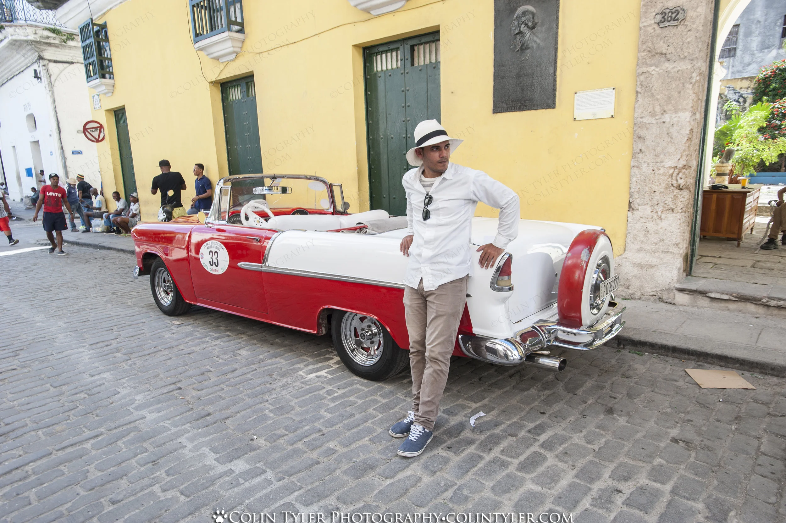 Classic Car and Driver in Havana