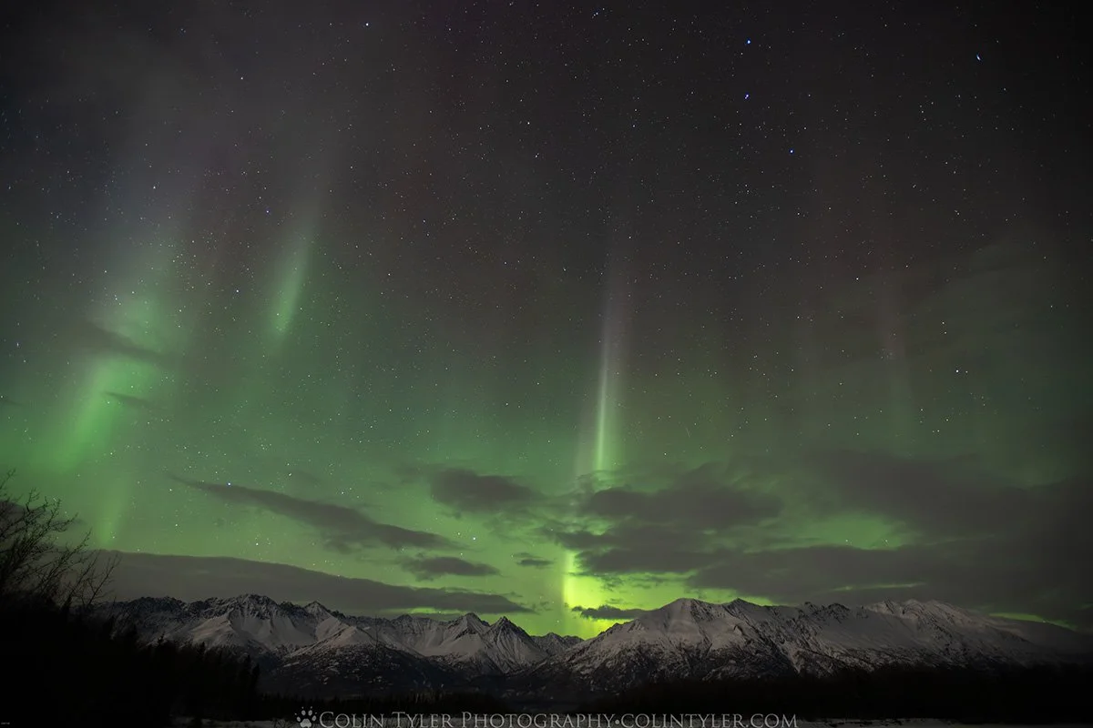 Aurora over the Matanuska Mountains