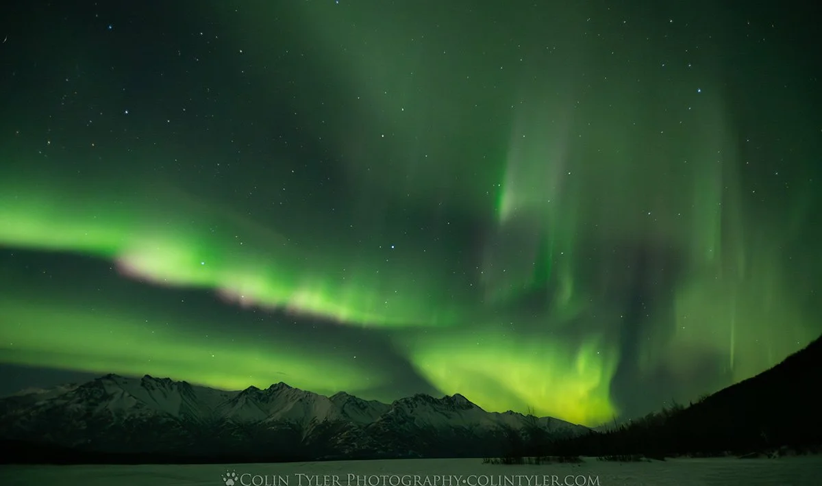 Aurora over the Matanuska Mountains