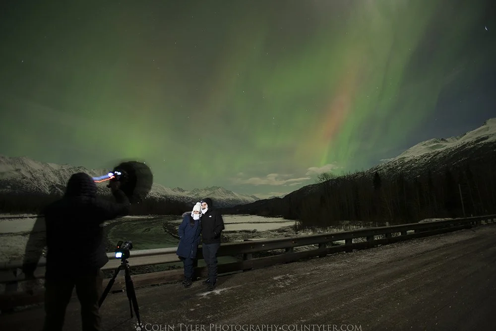 Aurora portraits, taken while Guiding with Alaska Photo Treks