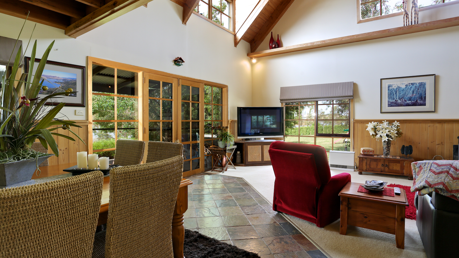 Windows Pulled in after a session in Photoshop. You can now see the water of Lake Eildon through the windows.