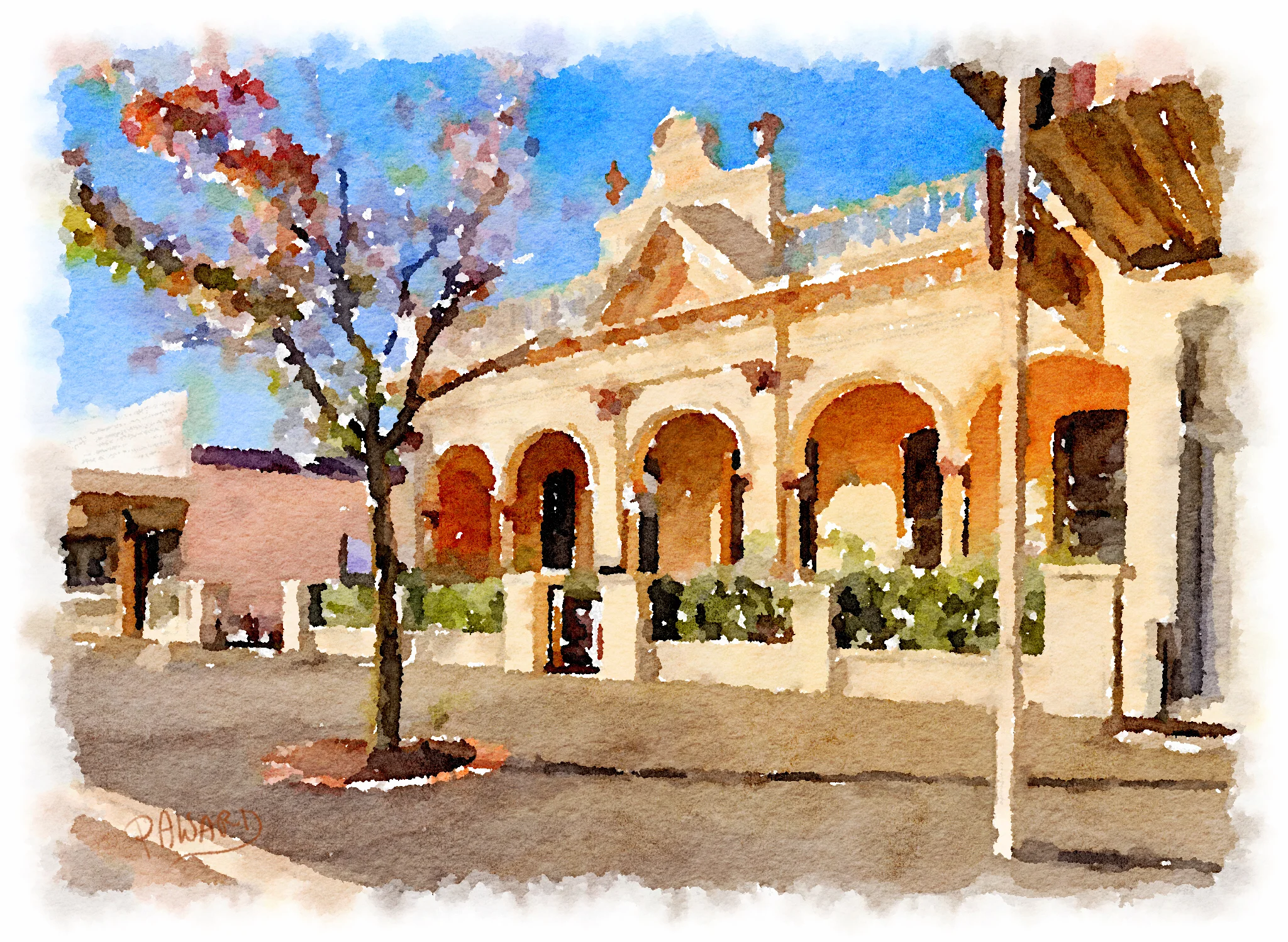 Image with Waterlogue filter applied on iPhone.