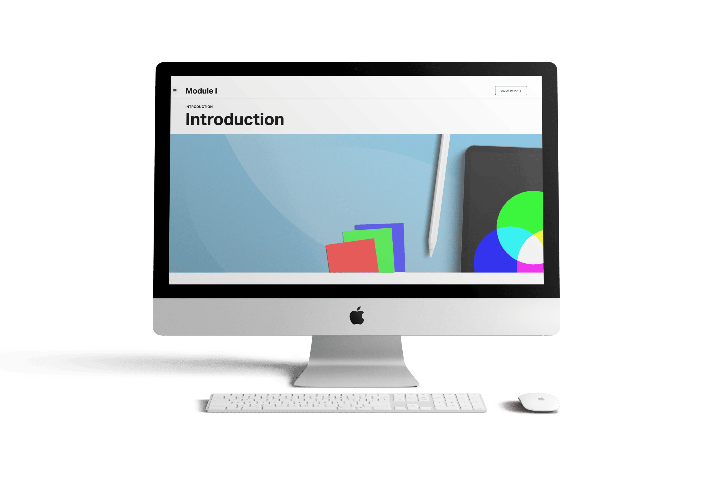 Mockup: formation en ligne (créativité)