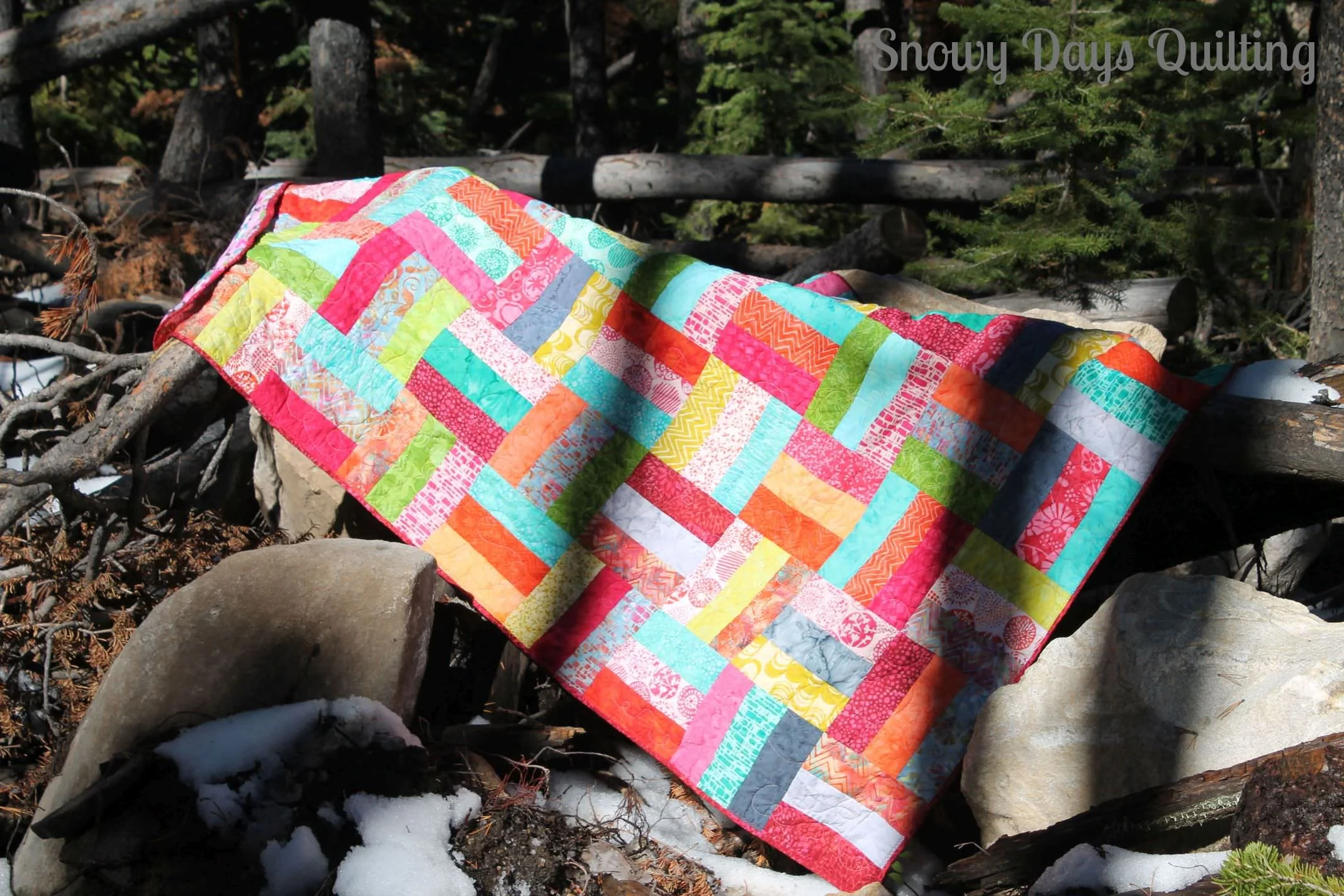 Finished Rail Fence Baby Quilt — Snowy Days Quilting