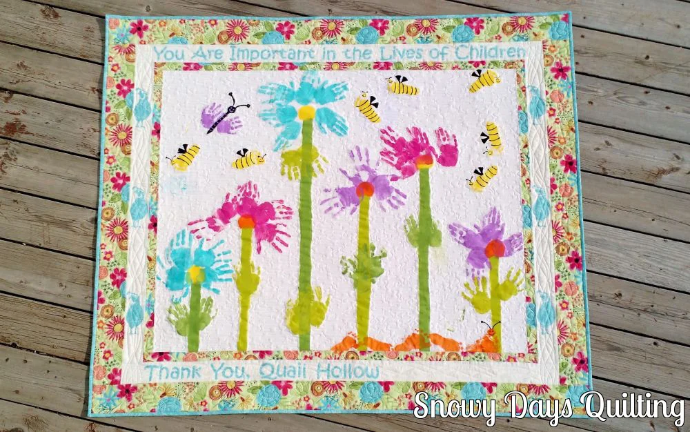 Handprint Quilt — Snowy Days Quilting