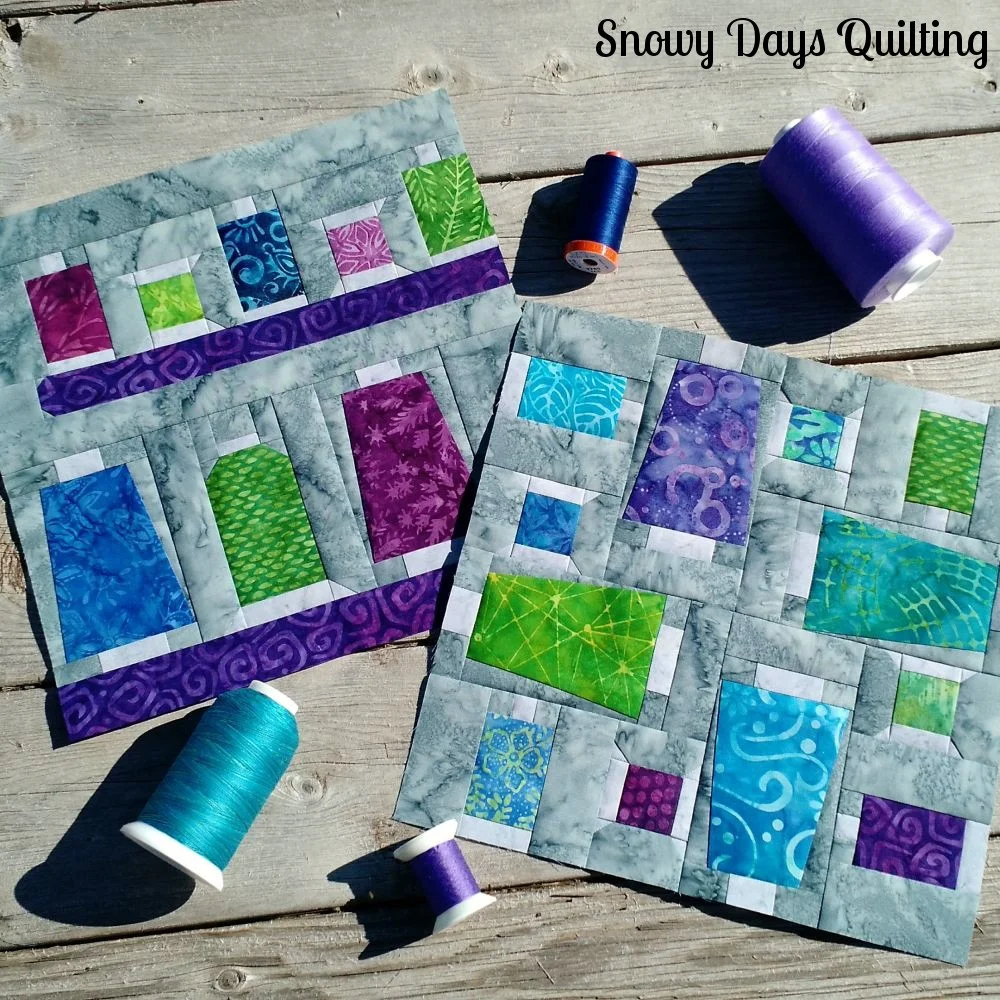 Sew Let's Quilt Along Thread Tales and Spinning Spools — Snowy Days