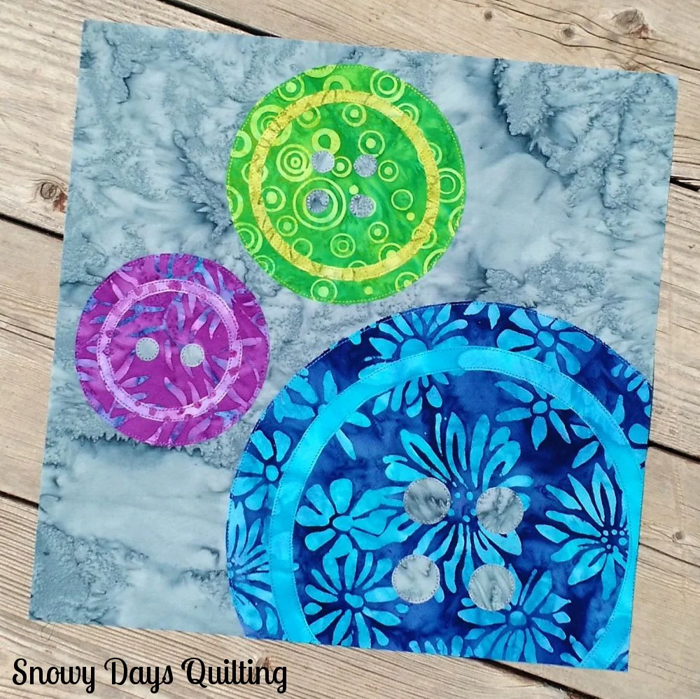 Sew Let's Quilt Along Buttons — Snowy Days Quilting