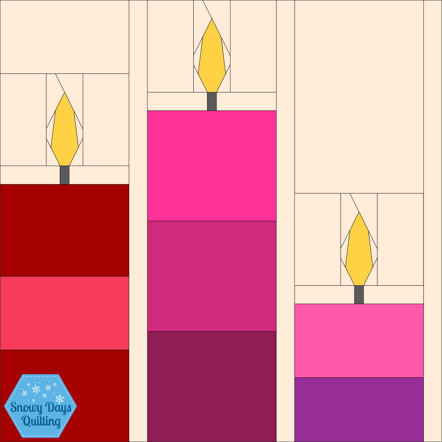 candle quilt block